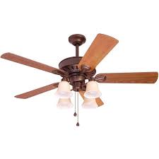 Shop Harbor Breeze 50 In Plymouth Bronze Ceiling Fan With Light Kit At Lowes Com Ceiling Fan With Light Ceiling Fan Flush Mount Ceiling Fan