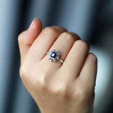 Vintage Engagement Ring Sapphire Engagement Ring Women White Etsy In 2020 Vintage Engagement Rings Sapphire Vintage Engagement Rings Vintage Style Engagement Rings