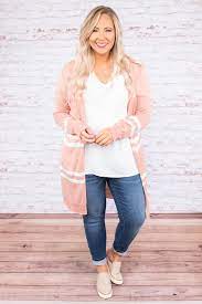 So Fresh Cardigan Pink Ivory Chic Soul Size 14 Outfits Flattering Outfits Flattering Plus Size Dresses