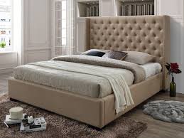 Lit Massimo Tete De Lit Capitonnee 160x200cm Tissu Beige Lit Capitonne Tete De Lit Beige Tete De Lit Capitonnee