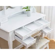 Tukailai white dressing table set with adjustable 3 color led lights, mirror, 2 large drawers and stool vanity makeup table bedroom dressing table 4.3 out of 5 stars 71 £64.99 £ 64. 7 Drawer White Dressing Table With Stool Shop Designer Home Furnishings