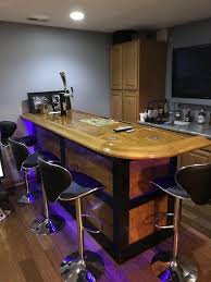 Today S Pick A Theater Room Home Bar Top Featuring Our Bar Top Kits Br550 Bar Rail Moldings Glass Ra Man Cave Home Bar Basement Bar Designs Home Bar Designs