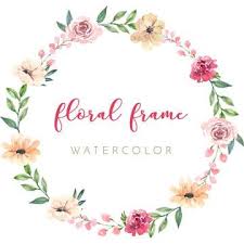 Floral Circle Floral Frame Template Flowers Circle Flowers Frame Spring Frame Spring Flowers Watercolor Water In 2020 Floral Watercolor Watercolor Circles Flower Frame