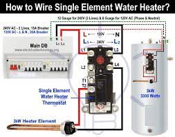 Depending on your water heater, replacing the thermostat shouldn't be a big deal. How To Wire Single Element Water Heater And Thermostat Water Heater Water Heater Thermostat Tankless Water Heater Electric