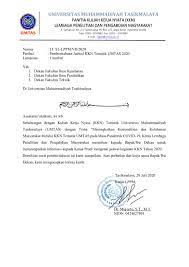 Contoh surat pemberitahuan untuk orangtua murid. 13 Surat Pemberitahuan Kegiatan Kkn Docx Fix 001 Pti Umtas