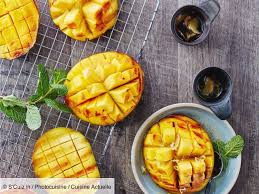 Mangue Rotie Au Miel Au Gingembre Et A La Citronnelle Recettes Recette Recettes De Cuisine Recette Exotique Mangue