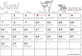 Im folgendem können sie unsere kalender 2021 zum ausdrucken kostenlos herunterladen. Monatskalender Juni 2021 Pdf Drucken Kostenlos