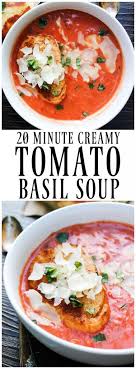 1 clove garlic, crushed and peeled; 20 Minute Creamy Tomato Basil Soup A Dash Of Sanity