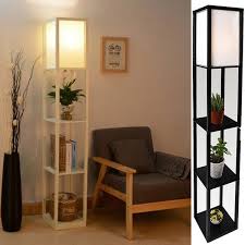 Linen lamp shade casts a soft, warming light throughout your living space. Home Decoration Floor Lamp Fabric Shade Light Shelf Organizer Storage Study Bedroom Living Room Furniture Wish
