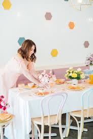 A Perfectly Pastel Easter Table Idea Easter Table Baby Shower Table Cloths Holiday Crafts Diy