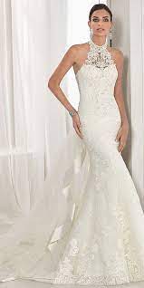 Marvelous Tulle Halter Neckline Mermaid Wedding Dress With Beadings Lace Appliques Detachabl Best Wedding Dresses Chic Wedding Gown Ball Gown Wedding Dress