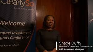 Maybe you want to shape the future of healthcare or you're searching for a place to take your underwriting skills further. Clearlyso Iifc 2019 Interview With Shade Duffy Axa Investment Managers