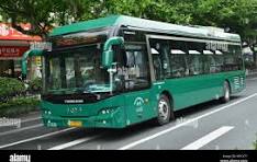 An electric bus of China Youngman Automobile Group Co., Ltd ...