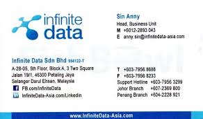 Network square sdn bhd, an engineering based enterprise in malaysia, offering our agency products and our services as solutions to process control instrumentation. Infinite Data Sdn Bhd Business Card Directory In Malaysia Business Card Directory In Malaysia