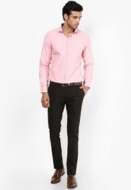 Men S Guide To Perfect Pant Shirt Combination Looksgud In Shirt Outfit Men Black Pants Men Pink Dress Shirt Men