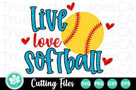 Live Love Softball A Sports Svg Cut File 246479 Cut Files Design Bundles