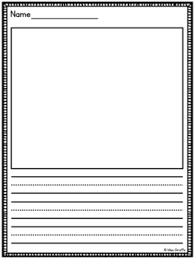 This lined paper gives you half a page for writing and half a page for a picture or drawing. Kindergarten Writing Paper With Picture Box Section1marketing Com