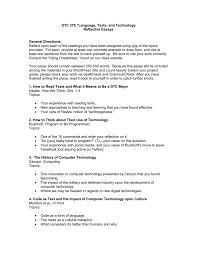 It is required that you include a description and a vivid summary of the experience; Reflective Essays The Creative Media Digital Culture Program