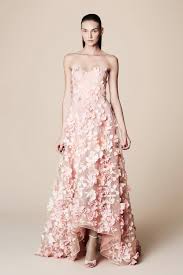 Marchesa Notte Strapless 3d Floral Petal Hi Lo Gown N10g0242 Evening Dresses Gowns Gowns Dresses