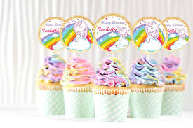 Unicorn cupcake toppers are super cute and add some fun decor to your party. Unicorn Party Cupcake Toppers