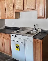 complete compact kitchen with