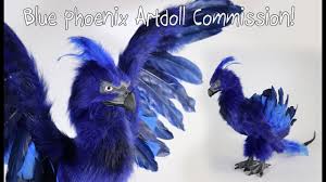 Phoenix bird with blue flame. Blue Phoenix Commission Artdoll Youtube