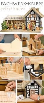 Ein Krippe Mit Fachwerk Es Ist Zwar Unwahrscheinlich Dass Der Stall In Dem Jesus Geb Weihnachtskrippe Selber Bauen Krippe Selber Bauen Basteln Mit Stabchen