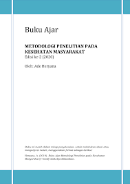 Pdf Buku Ajar Metodologi Penelitian Pada Kesehatan Masyarakat