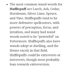 Common Wand Wood Type Wand Woods Harry Potter Hufflepuff Wands