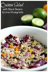 Black Bean Taco Salad With Lime Vinaigrette Quinoa Salad With Black Beans And Lime Vinaigrette Recipe With Images Lime Vinaigrette Quinoa Salad Recipes Recipes