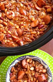 Seasoned with smoked paprika, jalapeno and chili powder for some heat, oregano for a great aroma and cumin for nutty and earthy flavor. Three Meat Crock Pot Cowboy Beans Bbq Beans With Smoked Sausage Bacon And Ground Beef Cowboy Beans Bean Recipes Baked Bean Recipes