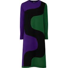 This Uniqlo X Marimekko Puffer Cocoon Coat Looks Like A Work Of Art Uniqlo Marimekko Long Sleeve Dress