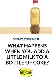 Science Experiment Add Milk To A Dark Cola And Watch A Chemical Re Chemistry Experiments For Kids Cool Science Experiments Middle School Science Experiments