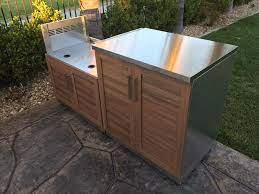 D outdoor kitchen cabinet set without counter tops Newage Outdoor Kitchen Grove 32 Inch Stainless Steel Cabinet Walmart Com Walmart Com