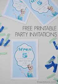 5r frozen birthday, dedication/christening invitation. Free Printable Frozen Birthday Party Invitations
