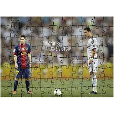 Messi was diagnosed with a growth defect and couldn't afford treatment. Puzzle Heartwork 96 Piese Cristiano Ronaldo Si Lionel Messi Latime 40 5 Cm X Inaltime 28 5 Cm Emag Ro