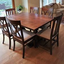 Don T Want To Commit To A Full Fabric Chairs How About Fabric Seats Find Your Happy Medium Rusticelementsfurnitu In 2020 Furniture Design Custom Table Table Design