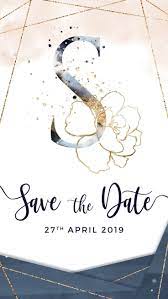 Unique Email Save The Date Video With Photo Date Email Hochzeitseinl Navy Gold Wedding Invitations Electronic Wedding Invitations Wedding Invitation Video