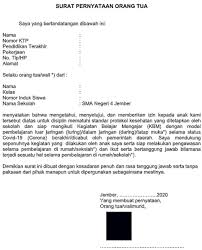 Mulai dari contoh surat pernyataan diri sendiri, contoh surat pernyataan dari orang tua, contoh surat pernyataan perjanjian hutang, contoh surat demikian pernyataan ini saya buat dengan sesungguhnya dan saya bersedia dituntut di muka pengadilan, serta bersedia menerima segala. Kesiapan Peserta Didik Dan Orang Tua Dalam Kegiatan Belajar Mengajar Disaat Pandemi Covid 19