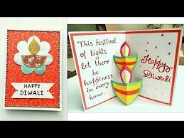 Try to make your diwali card as bright and colorful as possible. Diwali Card Diwali Pop Up Diya Card How To Make Greeting Card For Diwali Handmade Diwali Card Youtube
