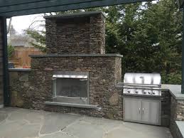 Outdoor built in gas fireplace. Custom Outdoor Gas Fireplace And Built In Grill Outdoor Gas Fireplace Built In Grill Paver Patio
