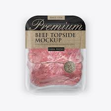 Beef Topside Plastic Meat Tray Packaging Mockup Meat Trays Zero Carb Foods Food Packaging