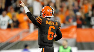 #6 for oklahoma, baker mayfield, delivers the ball to a receiver for a 1st down for the sooners. Free Download Browns Jets Baker Mayfield Leads Clevelands First Win In 635 1300x724 For Your Desktop Mobile Tablet Explore 27 Baker Mayfield Cleveland Browns Wallpapers Baker Mayfield Cleveland Browns