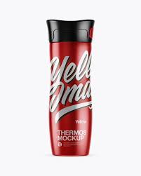 1l Matte Metallic Thermos Mockup In Bottle Mockups On Yellow Images Object Mockups Mockup Free Psd Free Logo Mockup Psd Mockup Psd