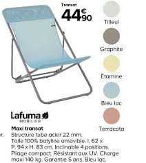 Chaise longue lafuma leroy merlin. Offre Lafuma Mobilier Maxi Transat Chez Castorama