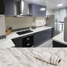 60cmx5m Marble Contact Paper Self Adhesive Wallpaper Vinyl Pvc Bathroom Kitchen Counter Top Table Door Home De Faux Marble Countertop Cool Kitchens Countertops
