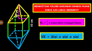 Volume bangun ini yaitu …. Menghitung Volume Gabungan Bangun Ruang Kubus Dan Limas Segiempat Youtube