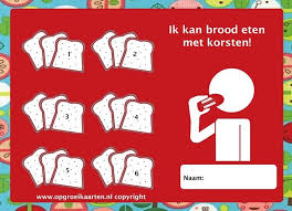 beloningskaart met korstje eten opvoedtips kinderen