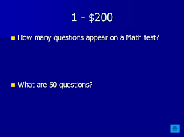 Game board welcome to 7 th grade math! Uil A Math Jeopardy Final Jeopardy Contest Format Contestants Grading Ppt Download