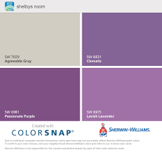 Sherwin williams requisite gray 7023. Shelbys Room Sw Purples And Agreeable Gray Agreeable Gray Purple Paint Colors Purple Color Schemes